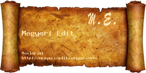 Megyeri Edit névjegykártya