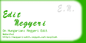 edit megyeri business card